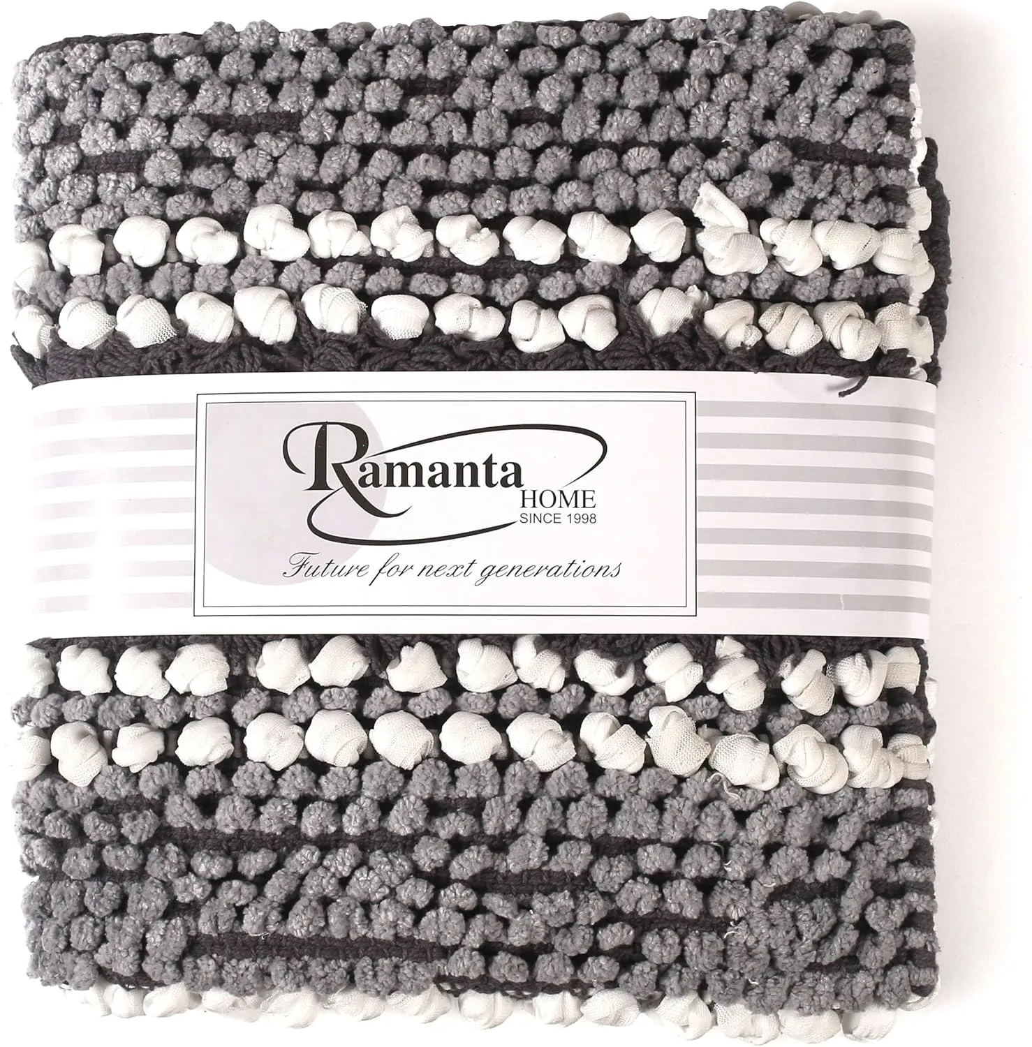 Chenille Bath Rugs Extra Soft and Absorbent, Bath Rugs for Tub Bathroom Shower Mat,Machine-Washable Durable Thick Area Rugs 20" x 32" Charcoal,Unique For Bedroom, Living Room, Kitchen,Nursery and more
