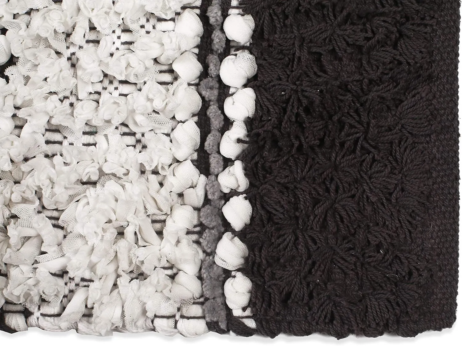 Chenille Bath Rugs Extra Soft and Absorbent, Bath Rugs for Tub Bathroom Shower Mat,Machine-Washable Durable Thick Area Rugs 20" x 32" Charcoal,Unique For Bedroom, Living Room, Kitchen,Nursery and more