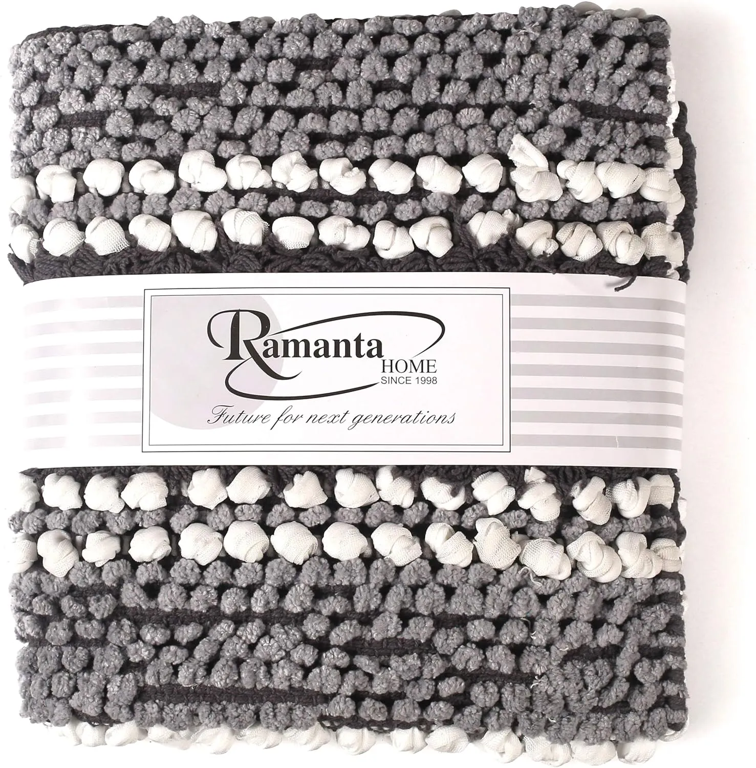 Chenille Bath Rugs Extra Soft and Absorbent, Bath Rugs for Tub Bathroom Shower Mat,Machine-Washable Durable Thick Area Rugs 20" x 32" Charcoal,Unique For Bedroom, Living Room, Kitchen,Nursery and more