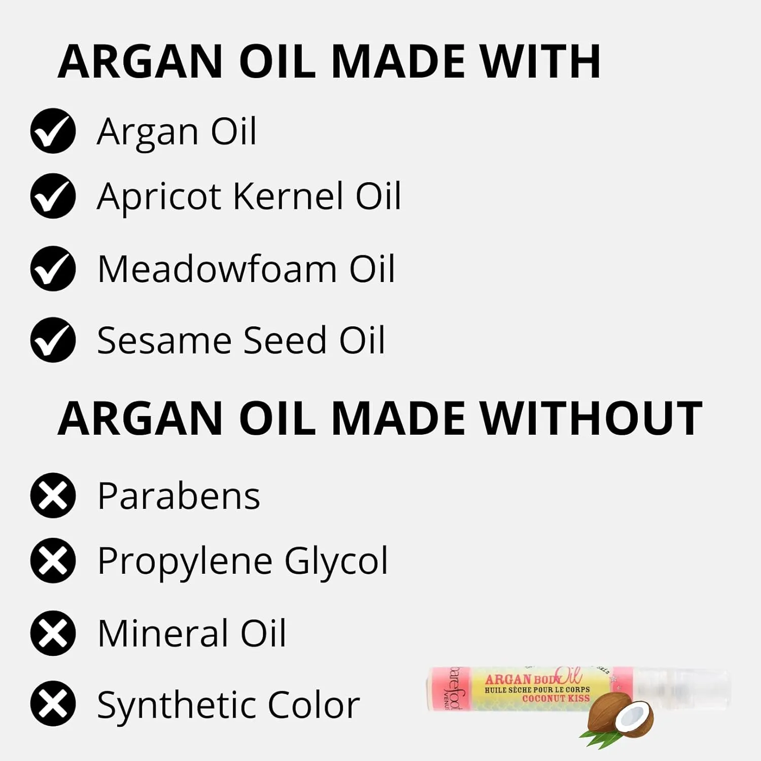 Coconut Kiss Bundle: Instant Hand Repair (3 oz), Mini Instant Hand Repair (1 oz), Argan Body Oil (0.27 oz)