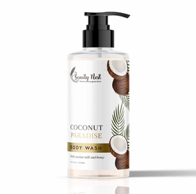 Coconut Paradise Luxe Body Wash – Hydrating Tropical Cleanser with Natural Coconut Oil, 16 oz – Nourish & Refresh Skin with Island-Inspired Scent