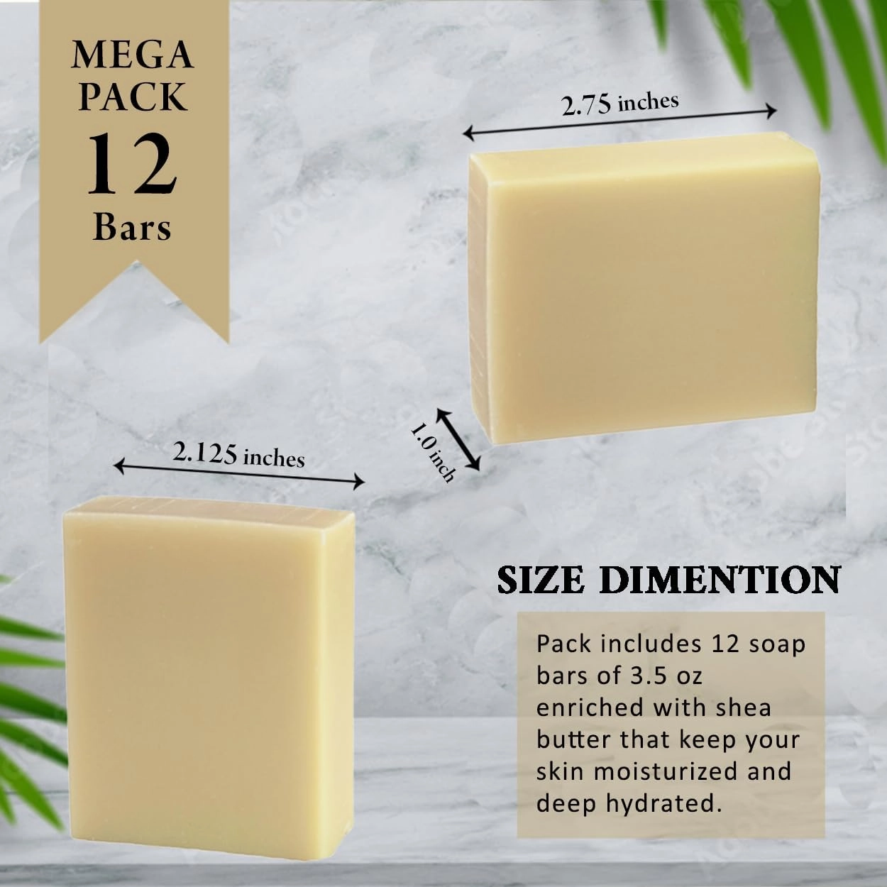 Coconut Vanilla Scented Natural Soap Bars (5 Bars), 3.5oz Moisturizing French Triple Milled Soap Bars Enriched with Shea Butter - Pure Plant Oil Bath & Body