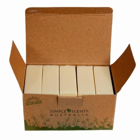 Coconut Vanilla Scented Natural Soap Bars (5 Bars), 3.5oz Moisturizing French Triple Milled Soap Bars Enriched with Shea Butter - Pure Plant Oil Bath & Body