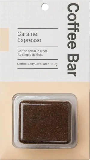 Coffee Bar Coffee Scrub Body Exfoliator - Coffee Body Scrub For Cellulite And Firming, Coffee Exfoliating Body Scrub - 60g (bundle of 3) - Caramel Espresso