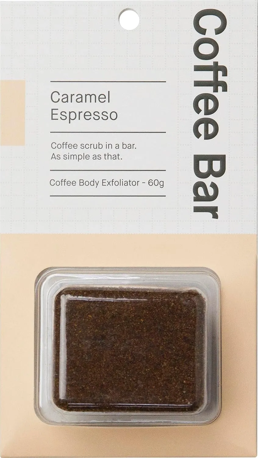 Coffee Bar Coffee Scrub Body Exfoliator - Coffee Body Scrub For Cellulite And Firming, Coffee Exfoliating Body Scrub - 60g (bundle of 3) - Caramel Espresso