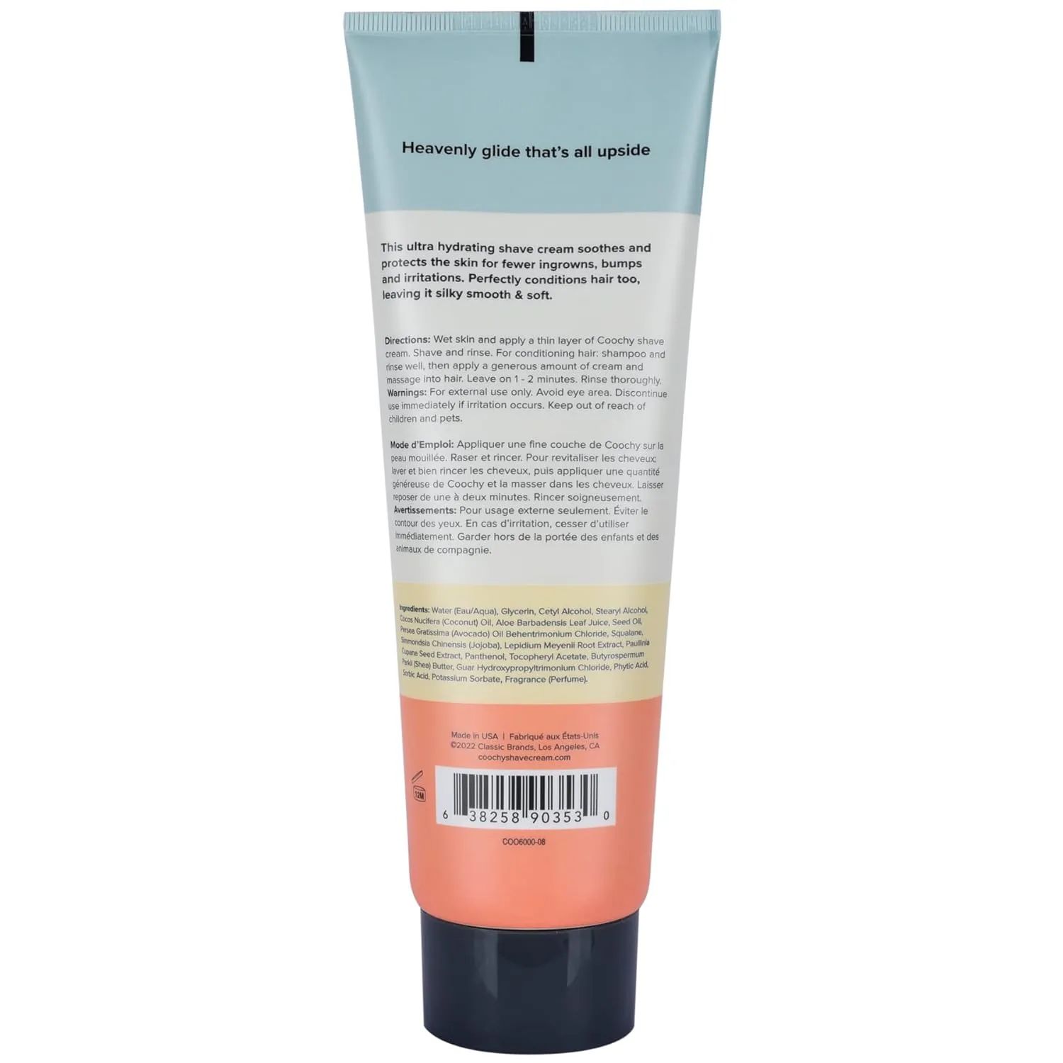 Coochy Ultra Hydrating Shaving Cream | Prevents Irritation, Bumps & Dry Skin | Doubles as Hair Conditioner | Coconut Oil, Tea Tree Oil, Jojoba Oil, Shea Butter & Aloe Vera | Mango Coconut 8.5oz/250mL