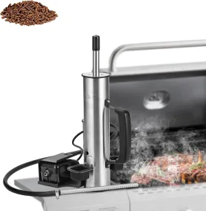 Cordless Electric Smoker, Smoke Tube for Pellet Smoker with Air Pump, Cold or Hot Smoking for Any Grill, Smoke Generator - Continuous Billowing Smoke, for Tailgating, Backyard, Party