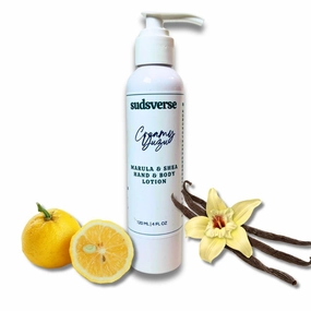 Creamy Yuzu Luxury Hand & Body Lotion with Marula Oil, Shea Butter - Hydrating Natural Moisturizer (4 oz)