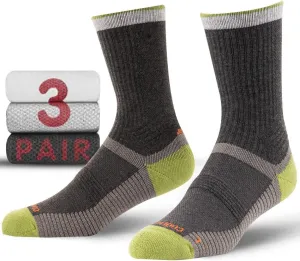Crew Compression Running Socks Athletic Hiking Basketball Workout Moisture Wicking AntiBlister (US, Alpha, Medium, Regular,) (US, Alpha, Medium, Regular, Regular, Charcoal)