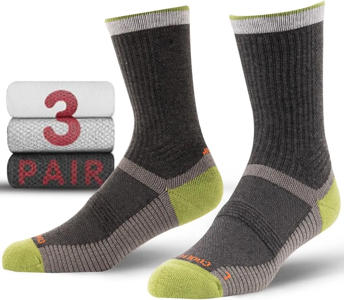 Crew Compression Running Socks Athletic Hiking Basketball Workout Moisture Wicking AntiBlister (US, Alpha, Medium, Regular,) (US, Alpha, Medium, Regular, Regular, Charcoal)