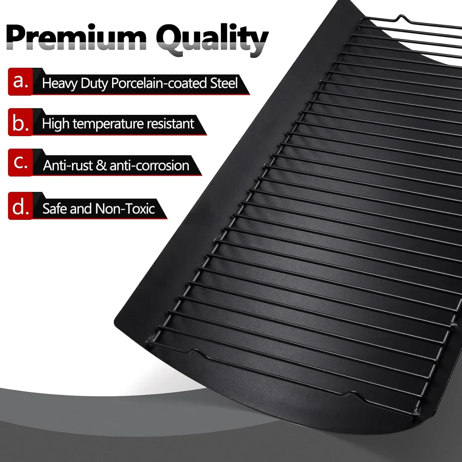 Criditpid 20 Inch Ash Pan Drip Pan Ashpan for Char-Griller 5050, 5072, 5650, 2123, 2223, 2823 Charcoal Grill, 20" Drip Pan Grates Replacement Part with 2pcs Fire Grate Hanger.