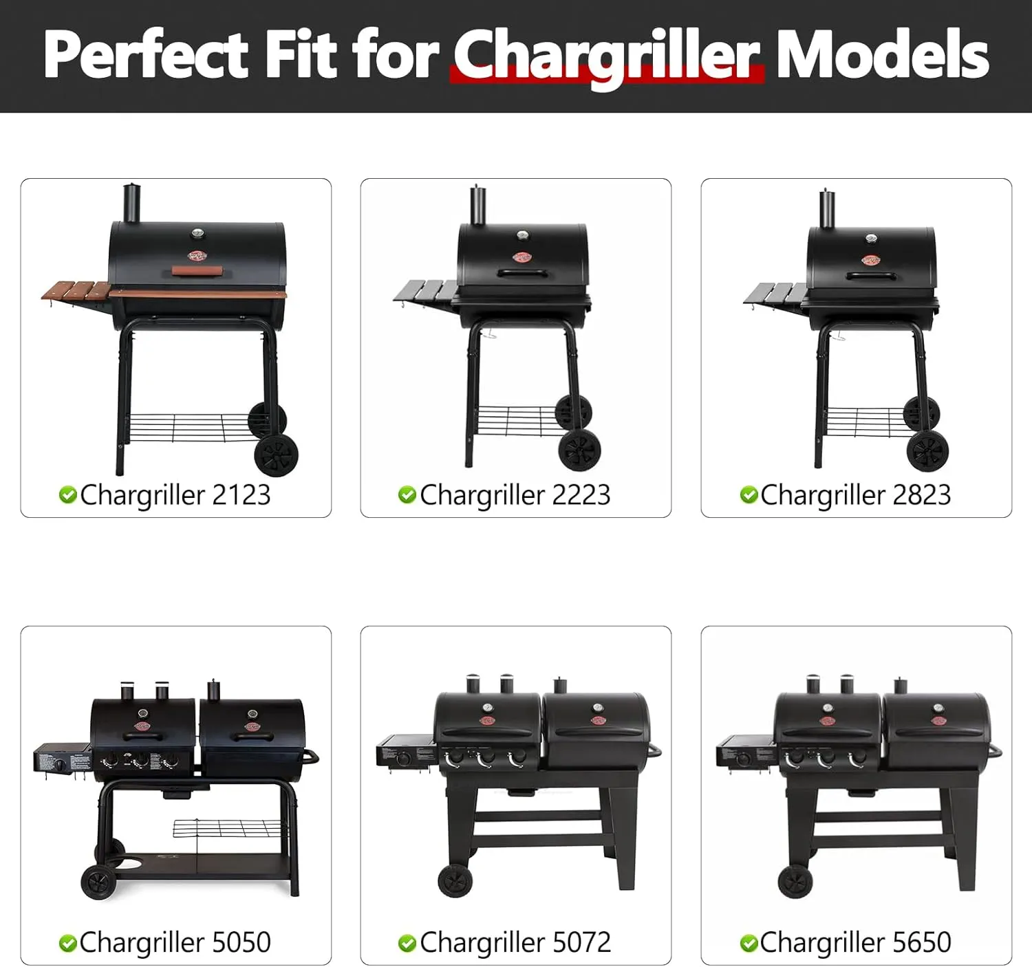 Criditpid 20 Inch Ash Pan Drip Pan Ashpan for Char-Griller 5050, 5072, 5650, 2123, 2223, 2823 Charcoal Grill, 20" Drip Pan Grates Replacement Part with 2pcs Fire Grate Hanger.