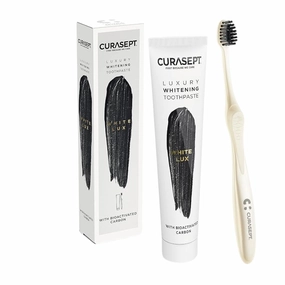 Curasept White Luxury Whitening Toothpaste, 75 ml   Toothbrush
