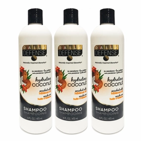 Daily Defense Shampoo Hydrating Coconut 16.0 oz "3-PACK"