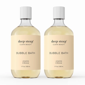 Deep Steep Bubble Bath, 17 Ounce (Pack of 2) (Lemon Cream)