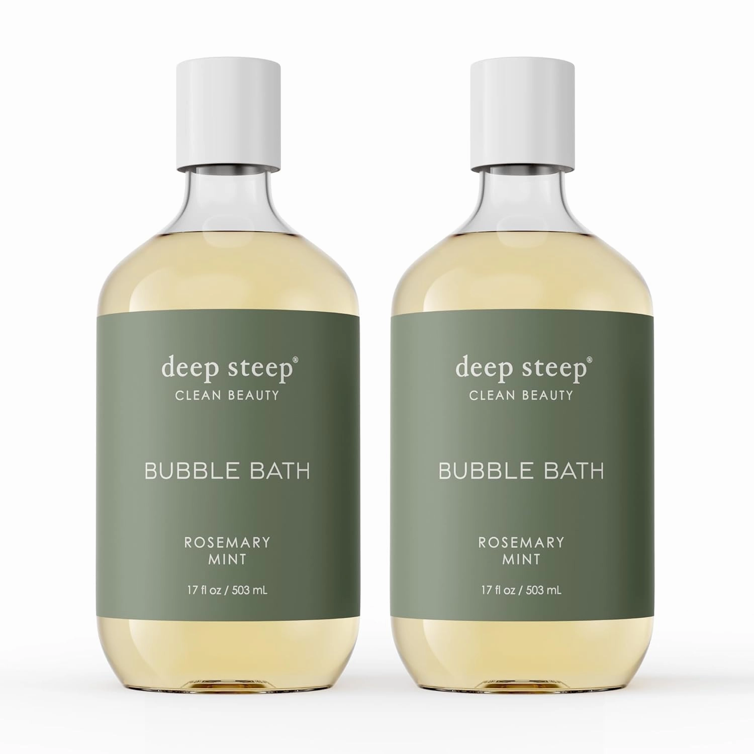 Deep Steep Bubble Bath, 17 Ounce (Pack of 2) (Rosemary Mint)