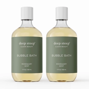 Deep Steep Bubble Bath, 17 Ounce (Pack of 2) (Rosemary Mint)