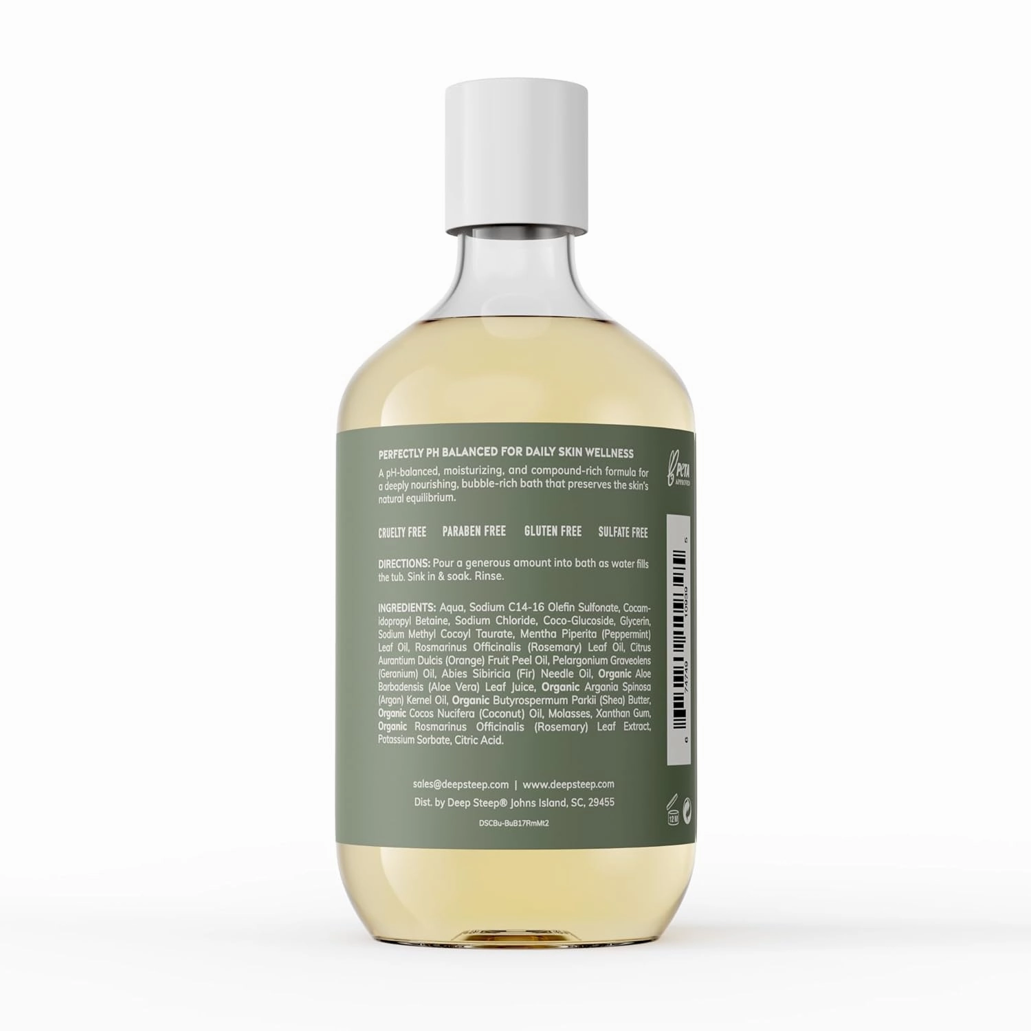 Deep Steep Bubble Bath, 17 Ounce (Pack of 2) (Rosemary Mint)