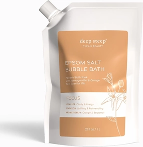 Deep Steep Epsom Salt Bubble Bath (32 Fl Oz (Pack of 1), Focus)
