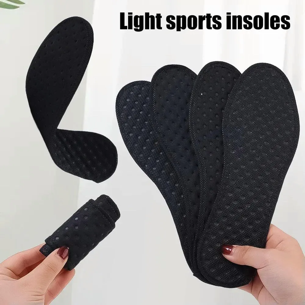 Deodorant Foot Insoles Charcoal Insert Mesh Breathable Sport Shoe Pad Suction Perspiration Insole