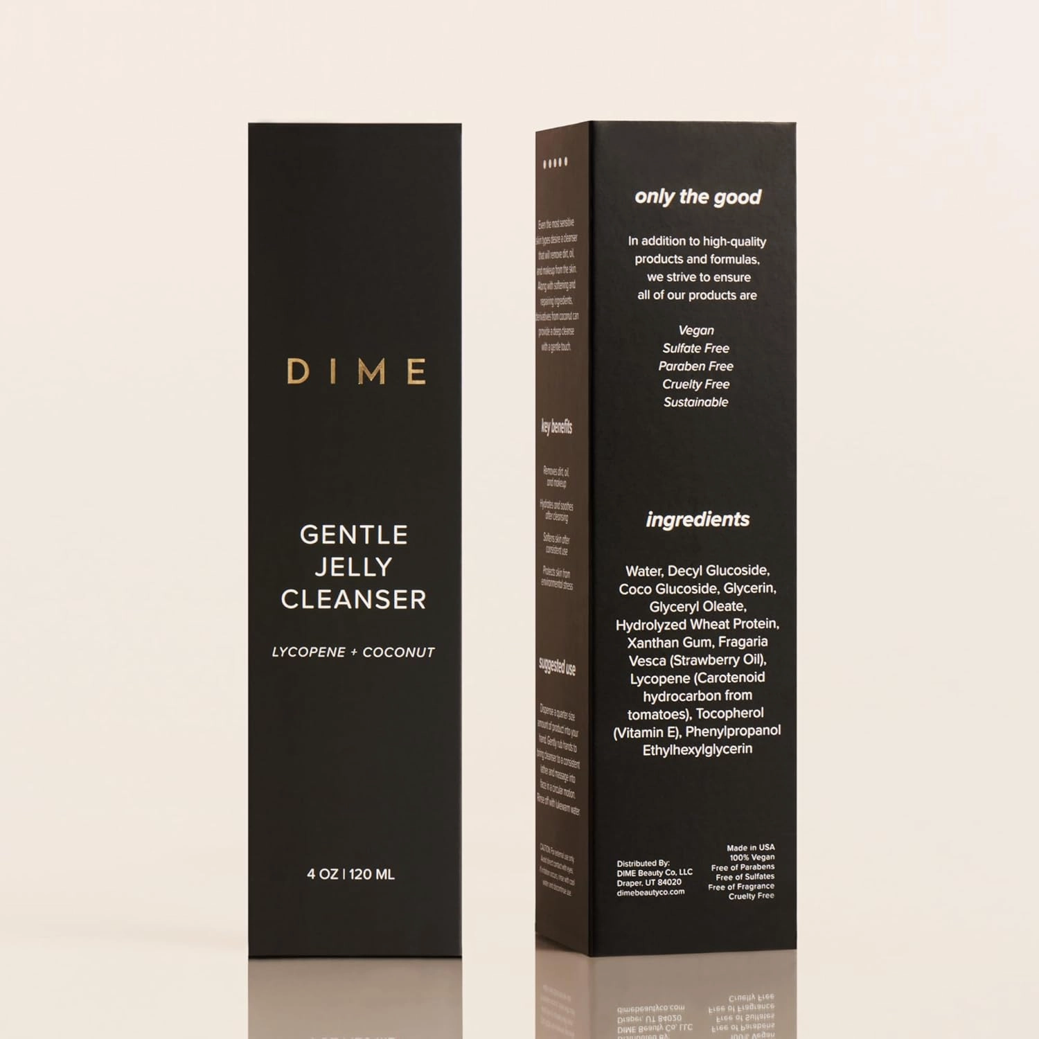Dime Beauty Gentle Jelly Cleanser, Hydrating Facial Cleanser and Makeup Remover, Sensitive Skin Face Wash, Travel Size Face Wash 2 oz / 60 ml