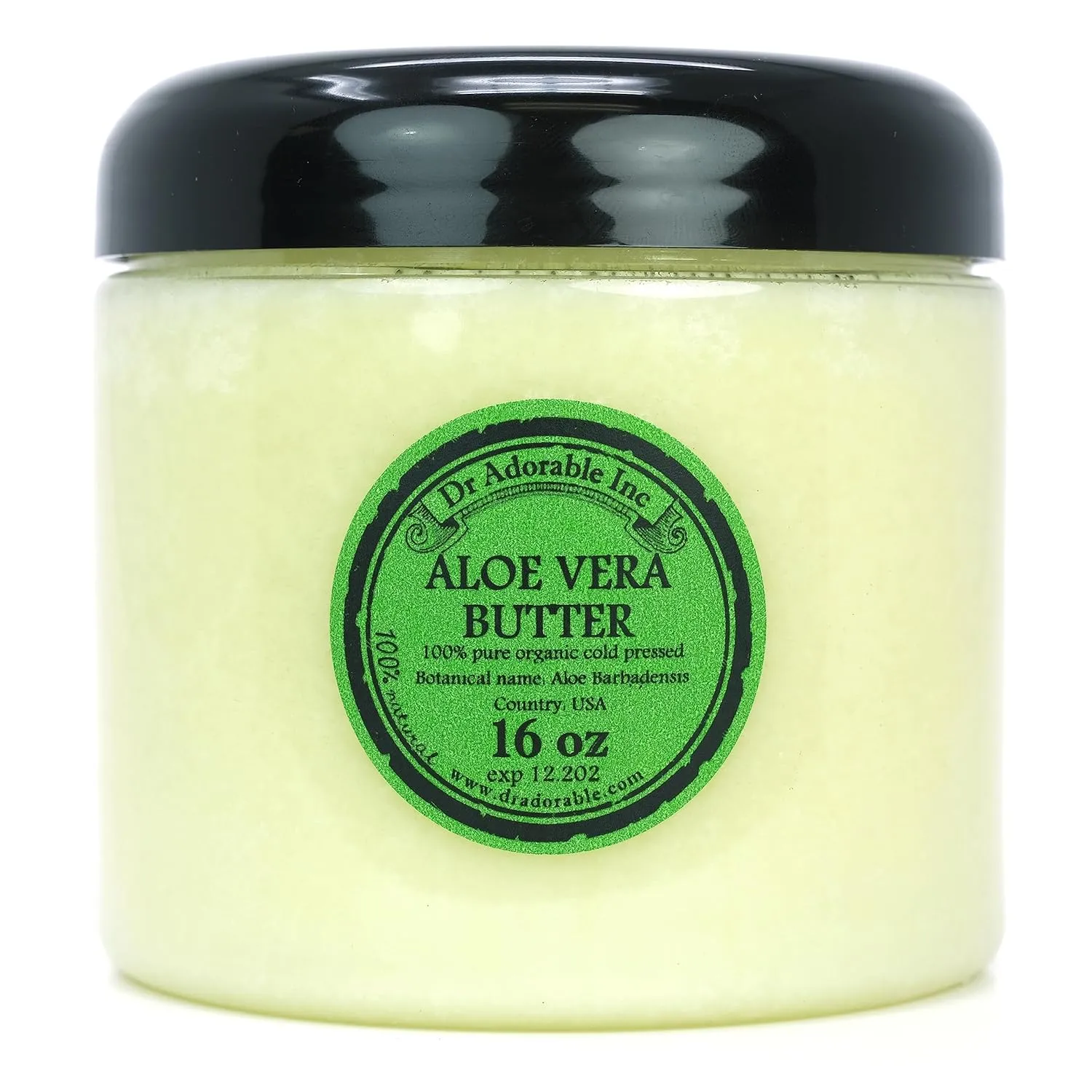 Dr Adorable - 16 oz - Aloe Vera Butter - Pure Natural Premium Organic Cold Pressed