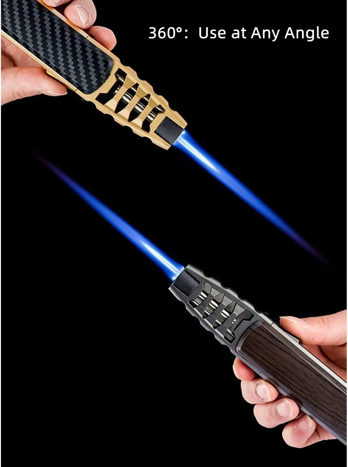 Electric Lighter,Brightfire Refillable Torch Lighter,Bright Fire Electric Plasma Lighter Refillable (Wood)