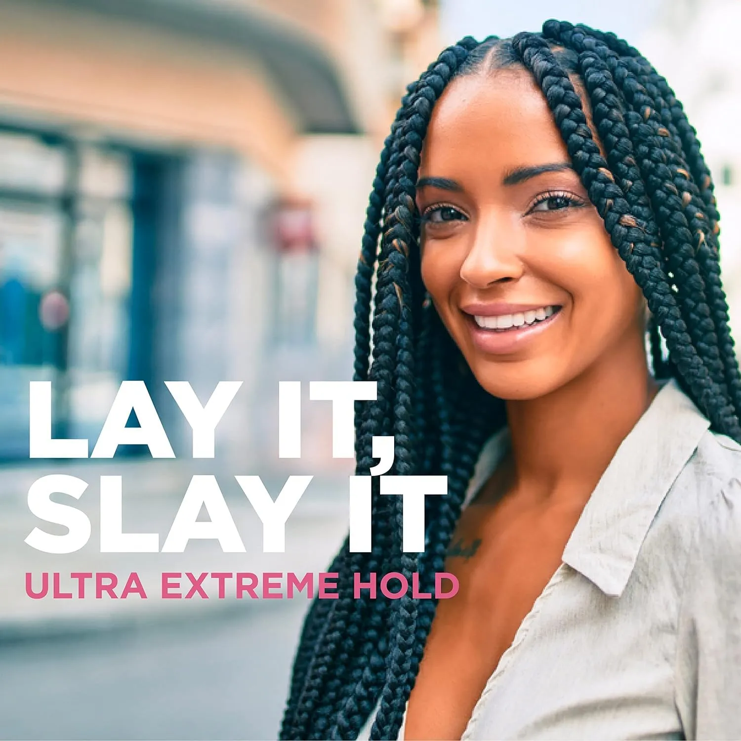 Esha Slick N Slay Braiding Gel - 3-in-1 Ultra Extreme Hold Hydrating and Conditioning Gel for Locs, Twists, Braids, and Edges (COCONUT, 17 oz.)
