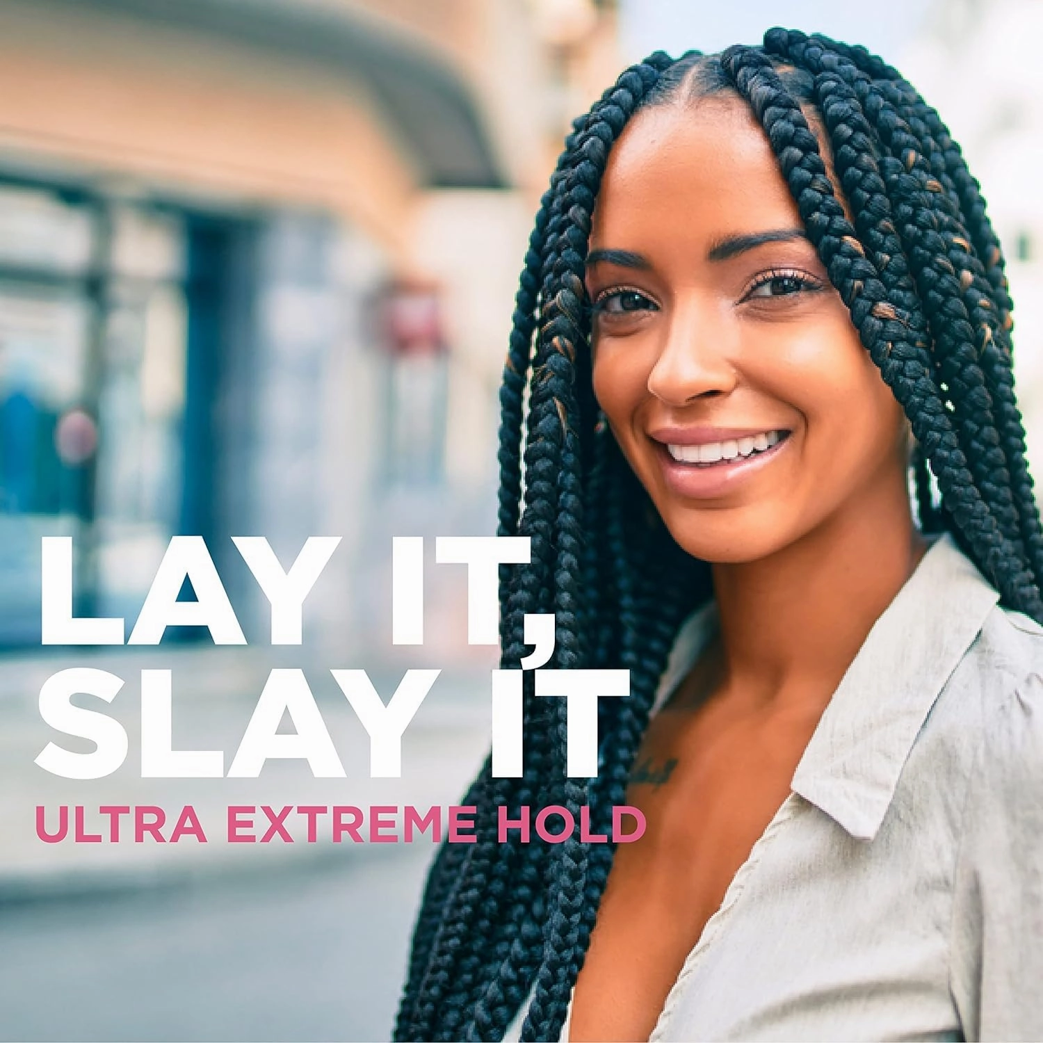 Esha Slick N Slay Braiding Gel - 3-in-1 Ultra Extreme Hold Hydrating and Conditioning Gel for Locs, Twists, Braids, and Edges (COCONUT, 17 oz.)