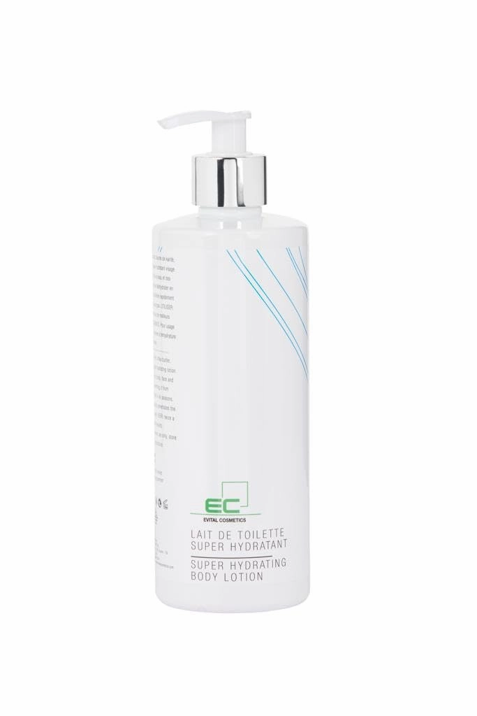 Evital Cosmetics hydrating body lotion moisturizer all skin types. Luxurious Body Lotion with Shea Butter and Cocoa Butter, Enriched with Vitamin E and Aloe Vera Technology, Made in Italy
