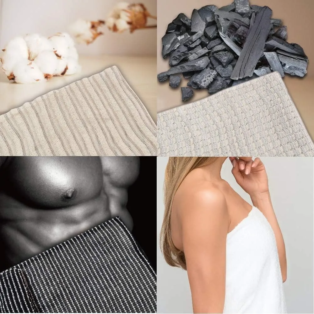 Exfoliating Washcloth [Made in Japan] Extra Long Exfoliating Towel Special Texture Makes Fluffy Foam Lather, Back Scrubber, Dead Skin Cell Remover, Loofah (3pcs Sets(Soft/midium/Super Hard))