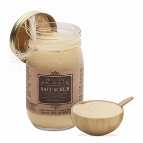 Exfoliating Body Scrub - Pure Dead Sea Salt Scrub for Hands and Body with Coconut, Hydrating Moisturizing Skin Care Gift Set with Wooden Bowl, 16 fl oz