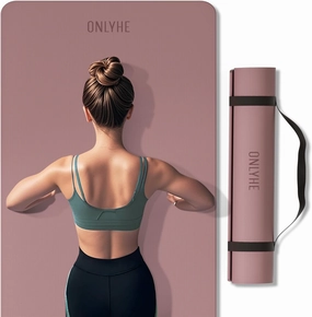 Extra Wide Yoga Mat 66cm & 8mm thick Exercise mat, Soft Lightweight POE Fitness Mat with strap, High Elasticity, Anti-fatigue for Women, Yoga, Camping, Travel, Gym & Outdoor | 72"x26" x0.31”