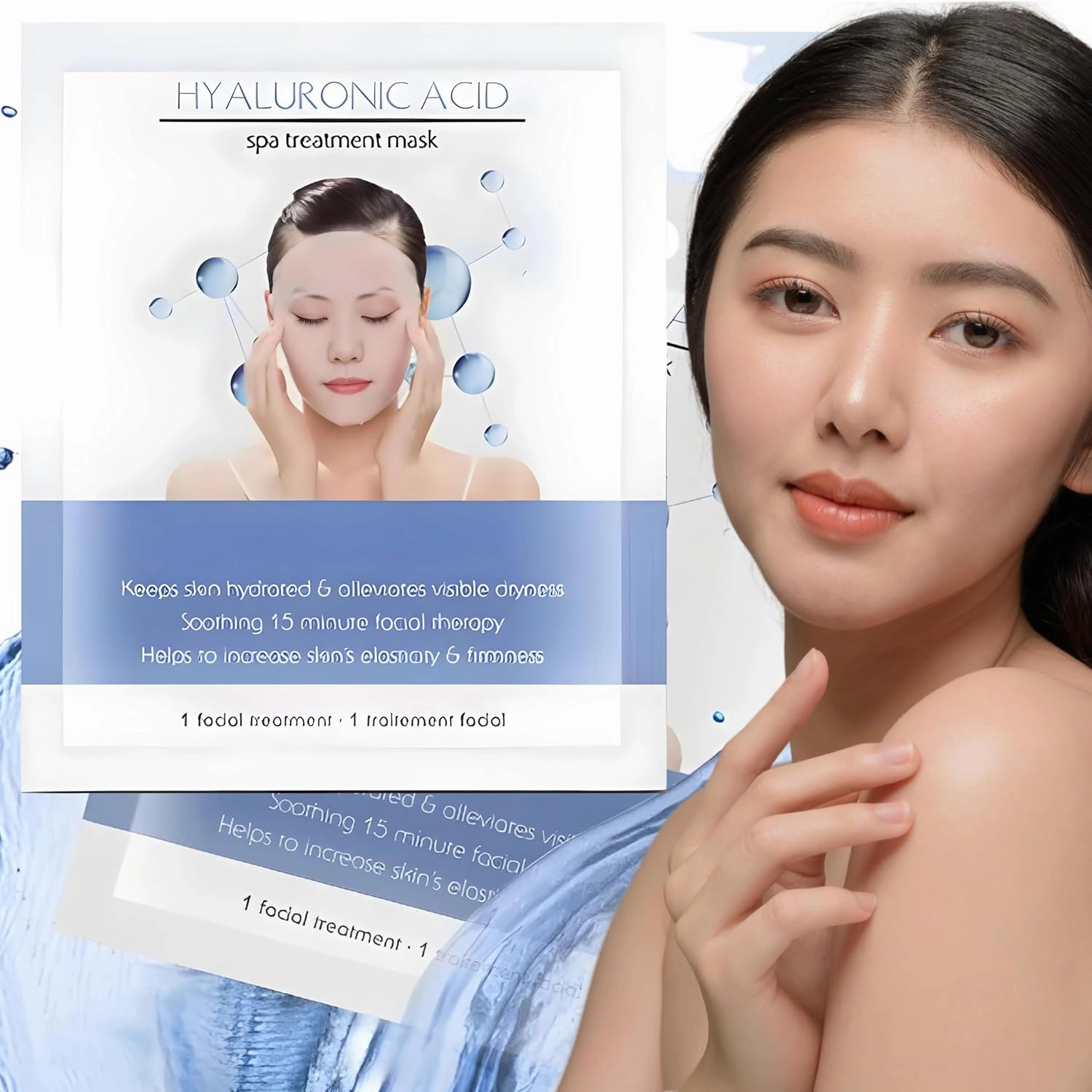 Face Masks Skincare | Instant Brightening Hydrating Hyaluronic Acid Face Sheet Mask | Anti-Aging Skincare | PH Balanced for Sensitive Skin | Not Tested on Animals | Korean Skincare