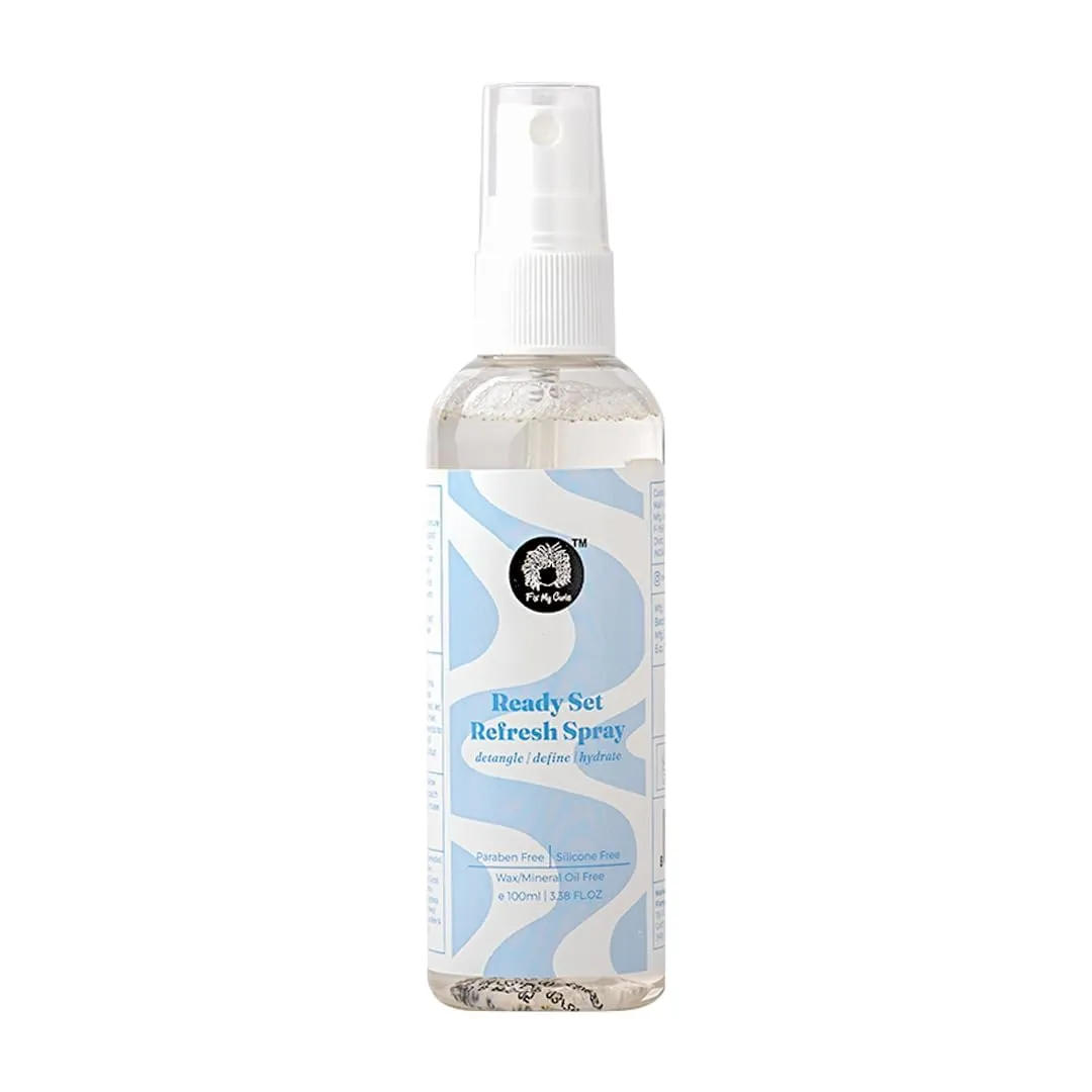 F'IX MY CURLS HAIR Defining Refresh Spray |For Wavy, Curly, Low-Density, Fine Hair|Hydrating Hair Spray with Aloe Vera| Anti Frizz, Hair Detangling Spray (100ml)