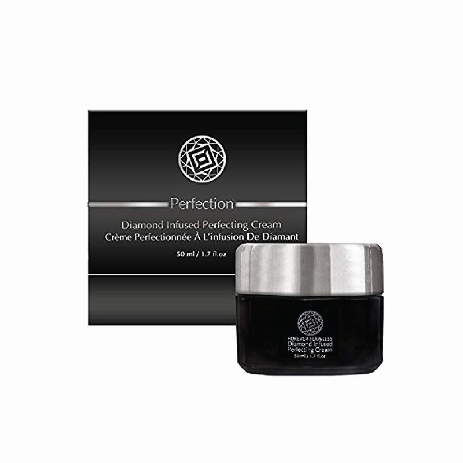 Forever Flawless Diamond Infused Perfection Cream - Infused w Natural Diamond Powder, Active Charcoal, and Hydroxy, Anti-Aging, Facial Moisturizer for Women, Anti-Wrinkle, FF101 (40ml)