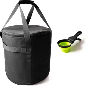Fuel Pellet Storage Container - 20 Lbs Wood Pellets Storage Bag, Waterproof Bag for Smoker Chips and Charcoal, Complete with 3-in1 Scoop