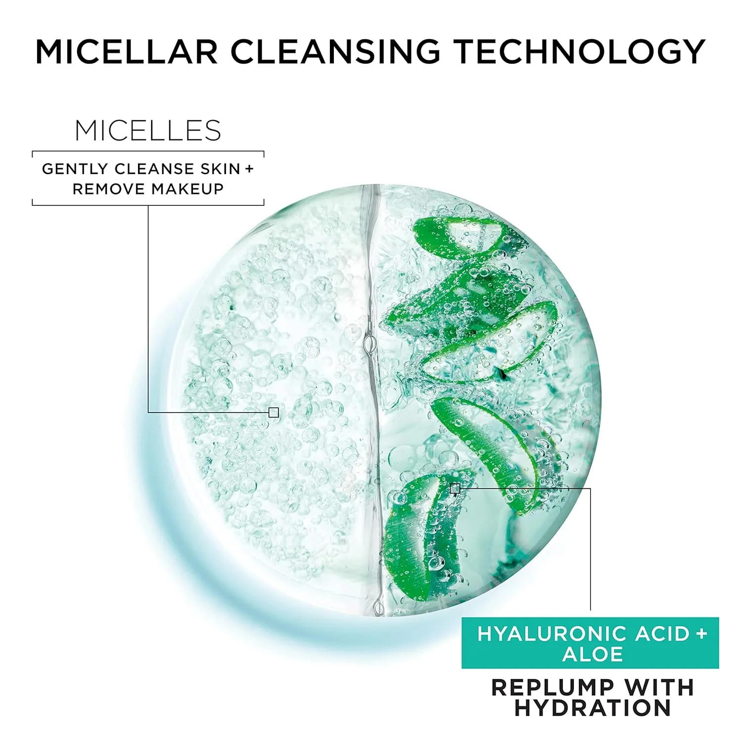 Garnier Micellar Water with Hyaluronic Acid, Facial Cleanser & Makeup Remover, Hydrating and Plumping, For All Skin Types, Vegan, Cruelty Free, 13.5 Fl Oz (400mL), 2 Count