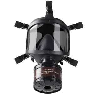 Gas Masks Survival Nuclear and Chemical: Full Face Respirator Mask with Filters 40mm Activated Carbon Charcoal Filter Canister Military Grade for Dust Painting Chemical Mechanical Polishing Welding
