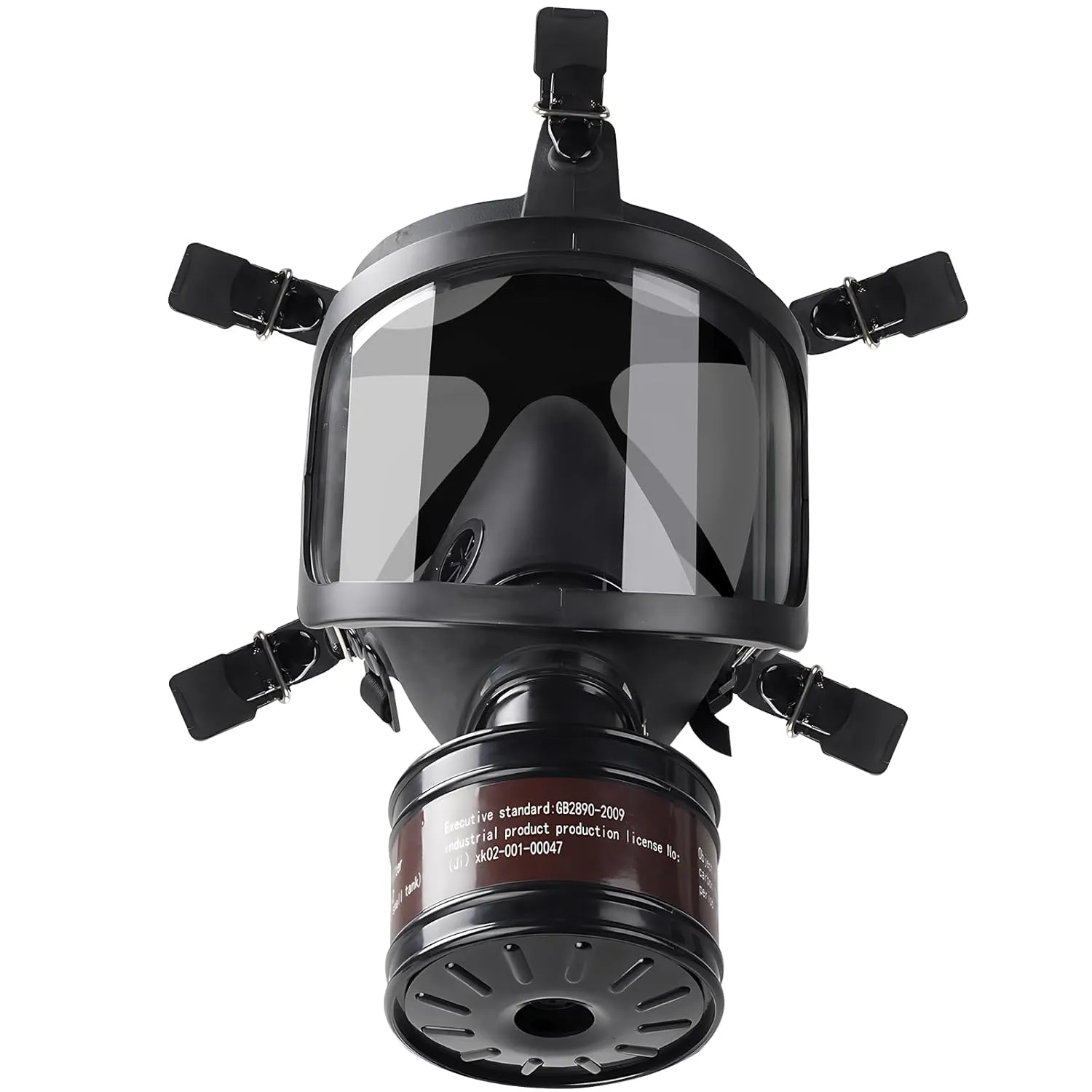 Gas Masks Survival Nuclear and Chemical: Full Face Respirator Mask with Filters 40mm Activated Carbon Charcoal Filter Canister Military Grade for Dust Painting Chemical Mechanical Polishing Welding