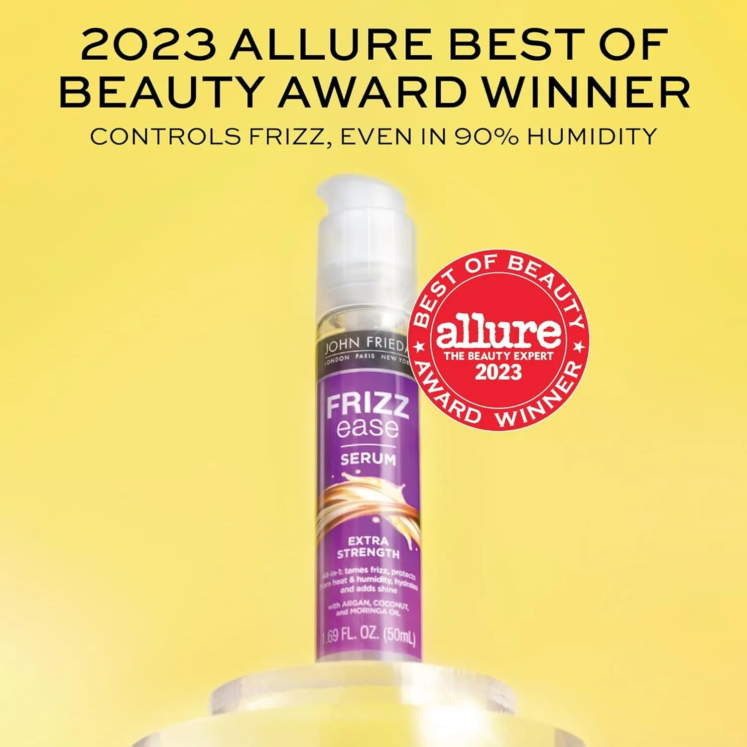 Generic John-Frieda's Anti Frizz, Frizz Ease Extra Strength Hair Serum with Argan Oil, Anti-Frizz Nourishing Treatment for Thick, Coarse Hair, 1.69 Ounce (2 Pack), Purple