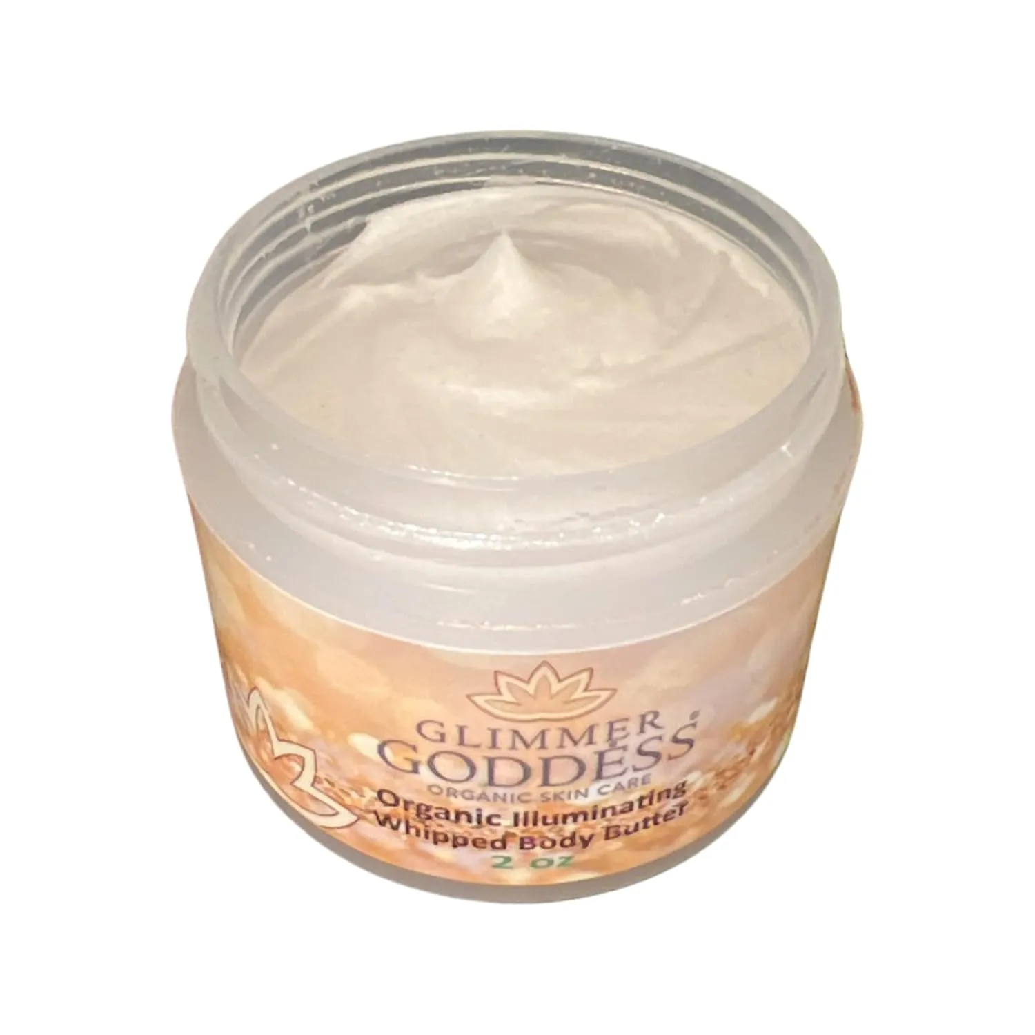 GLIMMER GODDESS Organic Shimmer Body Butters Travel Size 2 oz (Diamond Sexy Level 2) - Nourishing, Hydrating, Natural Glow - Vegan, Cruelty-Free, Paraben-Free, All-Natural Ingredients – Travel Ready