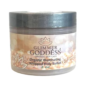 GLIMMER GODDESS Organic Shimmer Body Butters Travel Size 2 oz (Diamond Sexy Level 2) - Nourishing, Hydrating, Natural Glow - Vegan, Cruelty-Free, Paraben-Free, All-Natural Ingredients – Travel Ready