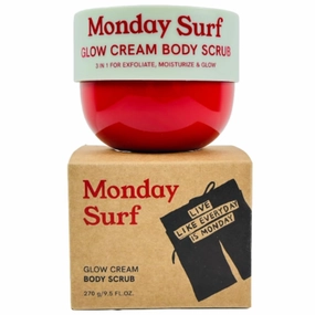 Glow Cream Body Scrub – Hydrating & Nourishing Cream with Argan Oil, Rice Bran Oil, Camellia Oil & Glycolic Acid – Vegan, Microplastic-Free, Vanilla Floral Scent – 9.5 oz