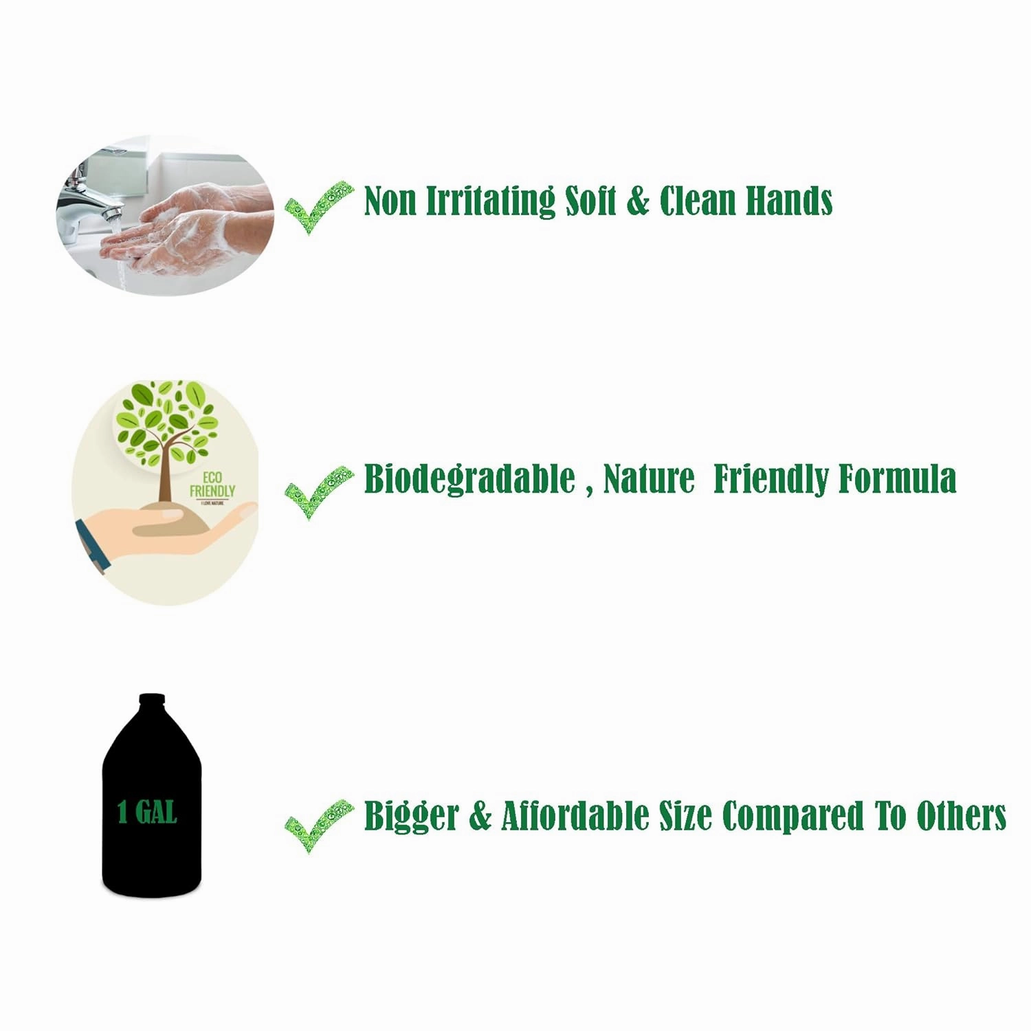 GreenFist Foaming Hand Soap Refills Jug Coconut Scent Foam Refill Made in USA, 128 ounce (1 Gallon)