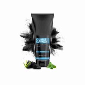 GT Organic Charcoal Face Wash - 100ml | Anti Pollution | Oil Control | For Dirt & Dullness | Face Wash for Oily & Acne Prone Skin | With Natural Coconut Oil, Aloe Vera & Lemon Oil Extract
