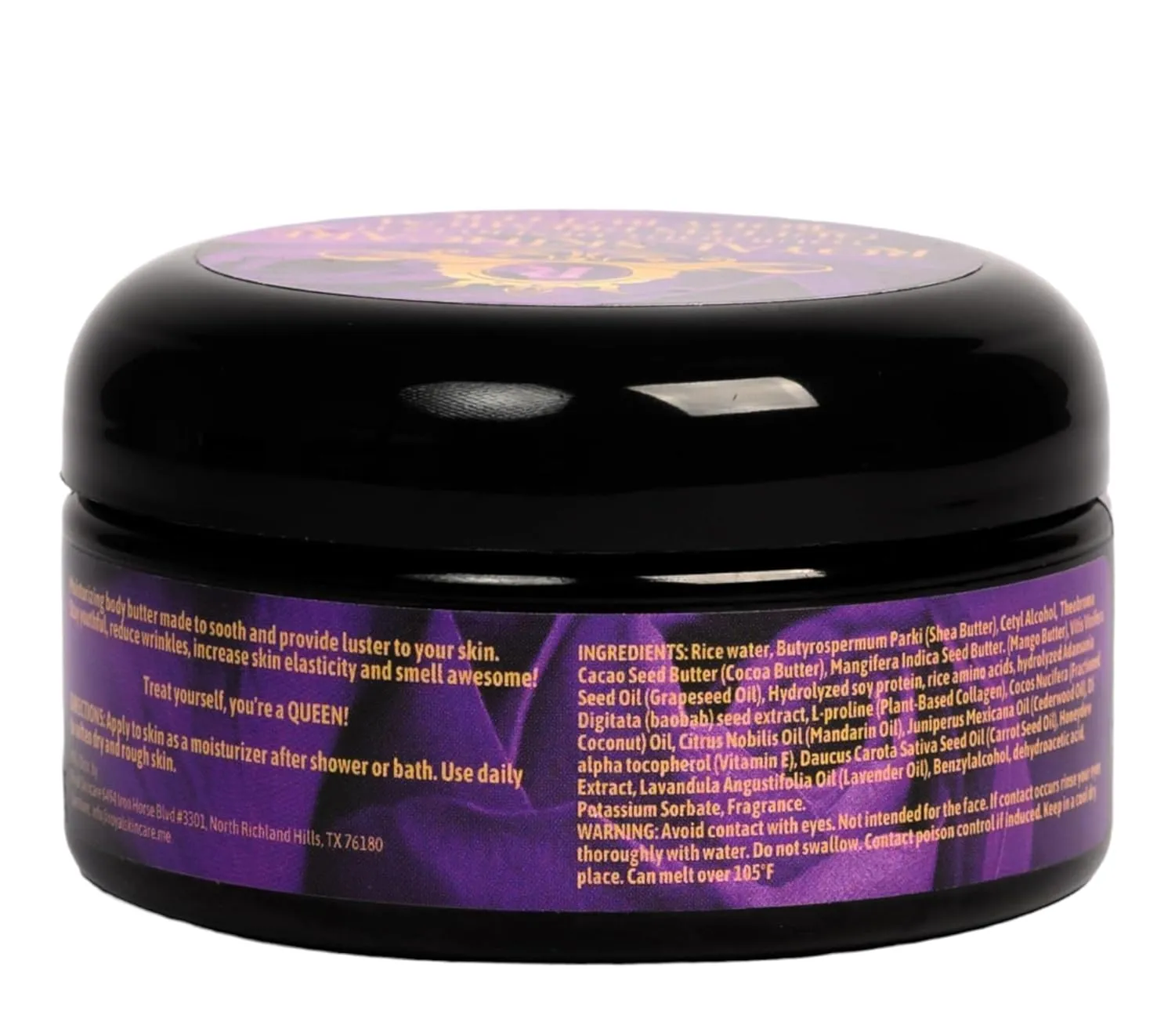 Guilty Laverne, Royal Skincare Premium Body Butter for Women, Hydrating and Firming Skincare for Dry Skin, Cellulite, Stretch Marks, or Uneven Tone, Restores Soft Supple Firmness, 8 oz, 12 oz. (8oz)