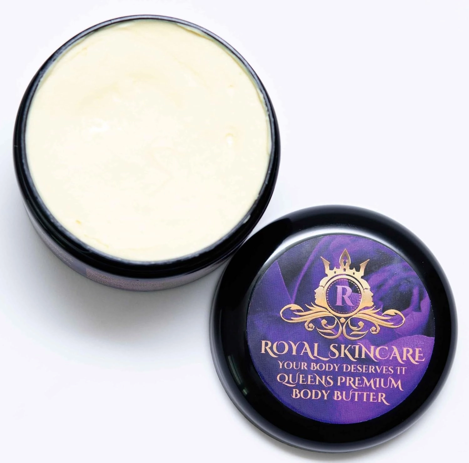 Guilty Laverne, Royal Skincare Premium Body Butter for Women, Hydrating and Firming Skincare for Dry Skin, Cellulite, Stretch Marks, or Uneven Tone, Restores Soft Supple Firmness, 8 oz, 12 oz. (12oz)