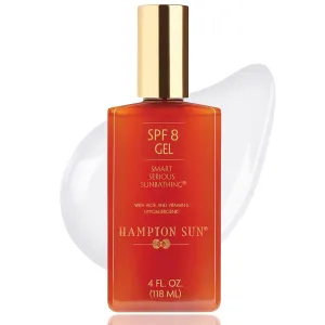 Hampton Sun SPF 8 Classic Sun Gel, Ultra-Hydrating Luxury Sunbathing Gel, Walnut Oil for Deep, Rich, Long Lasting Tan, Anti-Aging with Jojoba Oil, Vitamin E   Aloe Vera, Silky, Lightweight Finish