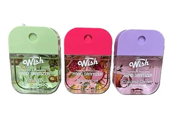 Hand Sanitizer Gift Set, 3-Piece, Coconut Cream, Dragonfruit and Vanilla Macadamia Scents, Hydrating and Moisturizing Formula